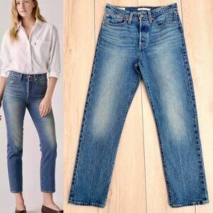 Levi's Premium Wedgie Straight Ankle Women's Jeans Outer Point Med Wash Size 27